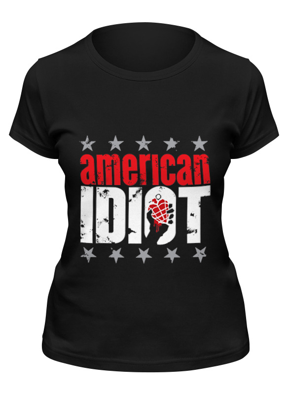 

Футболка женская Printio Green day american idiot черная 2XL, Черный, Green day american idiot