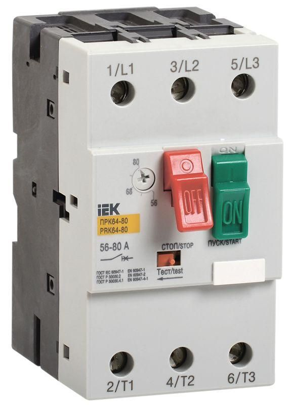 

Пускатель ПРК64-63 In=64A Ir=40-63A Ue 660В IEK DMS22-63