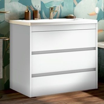 

Тумба с раковиной Art&Max Family 90, напольная, Bianco Lucido, Белый
