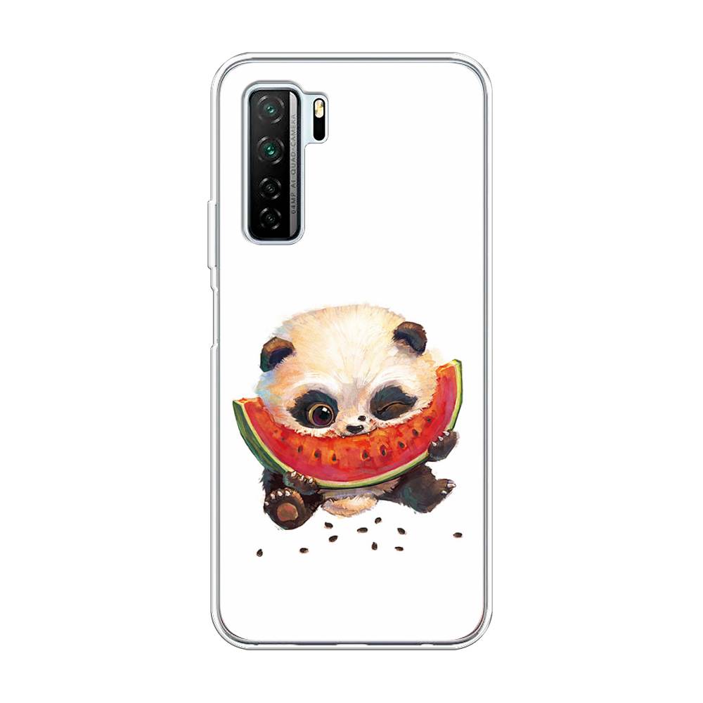 

Чехол Awog на Huawei P40 lite 5G "Малыш панды с арбузом", Белый;красный, 6103050-1
