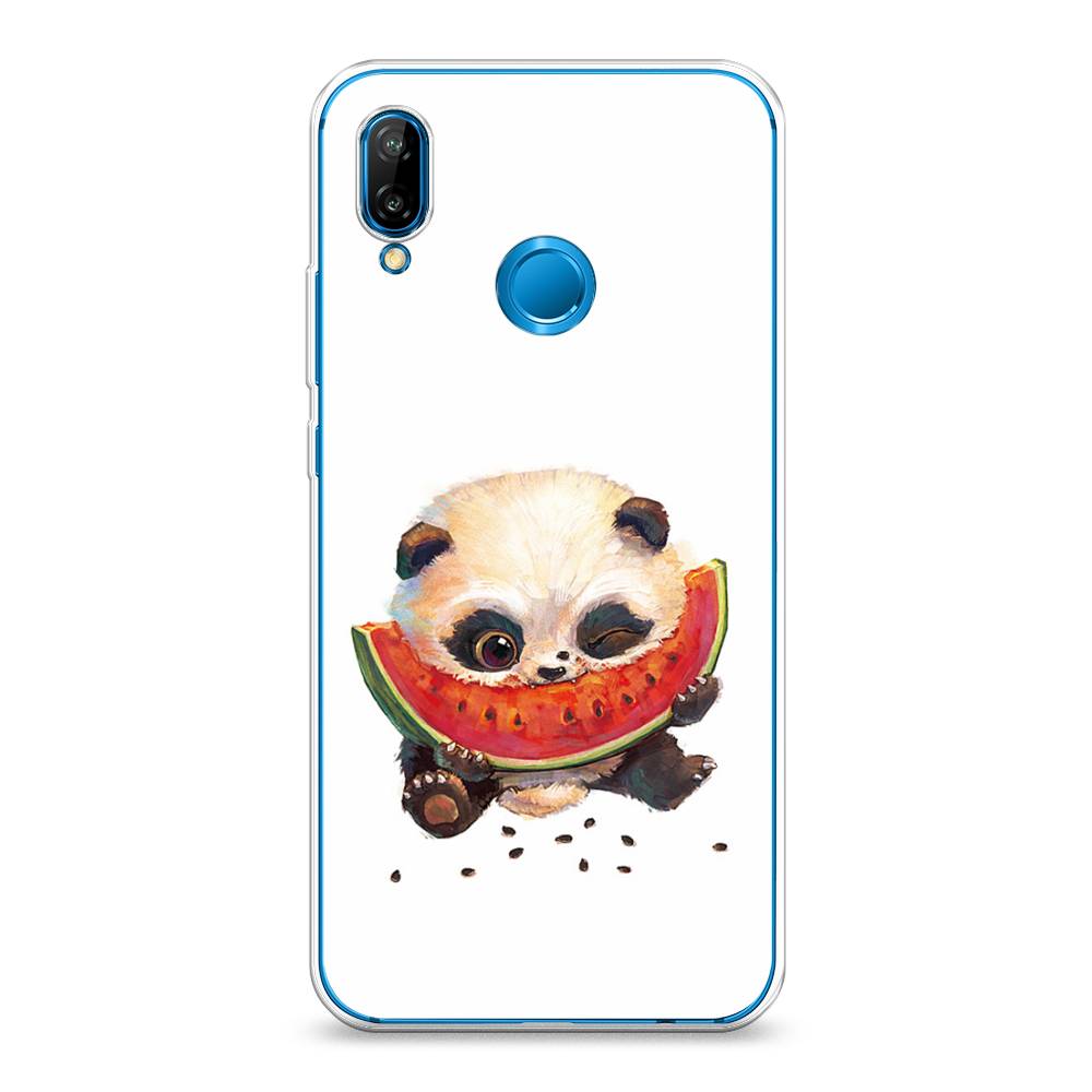 

Чехол Awog на Huawei Nova 3E "Малыш панды с арбузом", Белый;красный, 65650-1