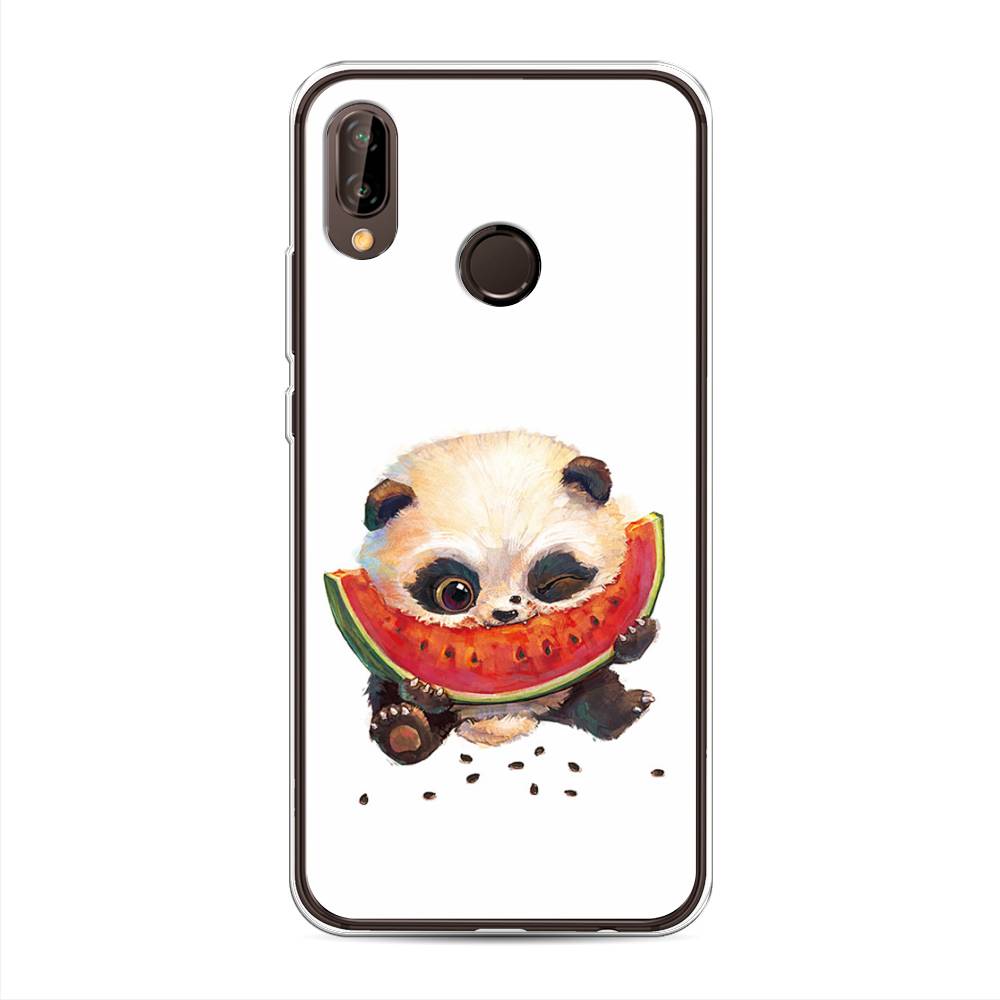

Чехол Awog на Huawei Nova 3 "Малыш панды с арбузом", Белый;красный, 66150-1