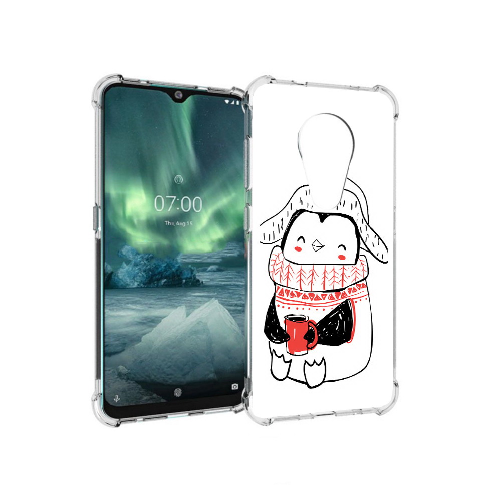 

Чехол MyPads Tocco для Nokia 7.2 Милый пингвин (PT139171.105.115), Прозрачный, Tocco