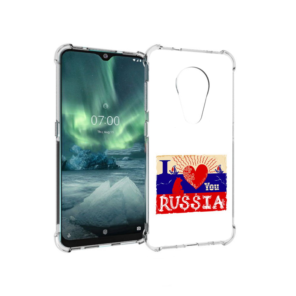 

Чехол MyPads Tocco для Nokia 7.2 Люблю Россию (PT139171.105.112), Прозрачный, Tocco