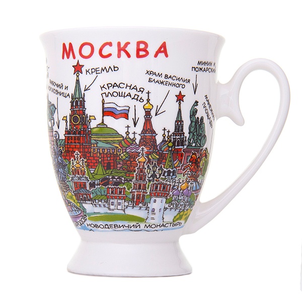

Сувенирная кружка из фарфора Москва 300 мл 10,5 см
