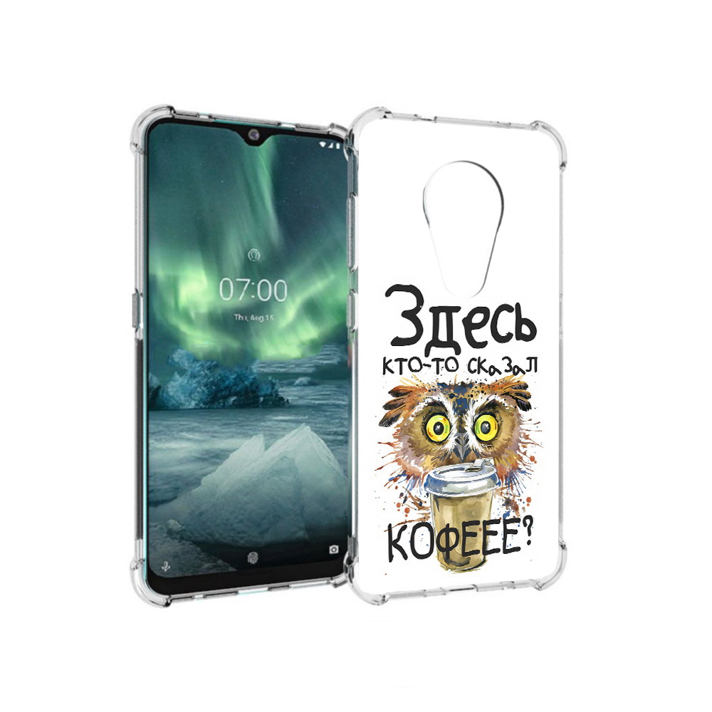 

Чехол MyPads Tocco для Nokia 7.2 Любительница кофе (PT139171.105.111), Прозрачный, Tocco