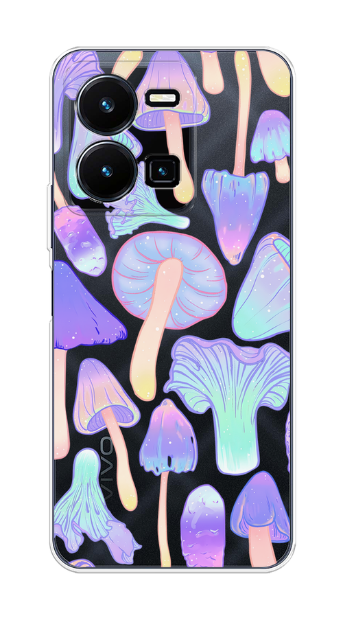 

Чехол на Vivo Y35 4G "Пастельные грибы", Фиолетовый;голубой, 267250-1