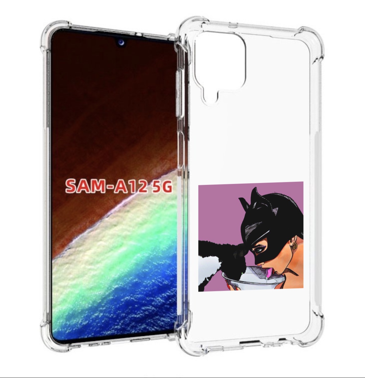 

Чехол MyPads девушка с котом пьют молоко женский для Samsung Galaxy A12 (SM-A125F) 20, Прозрачный, Tocco