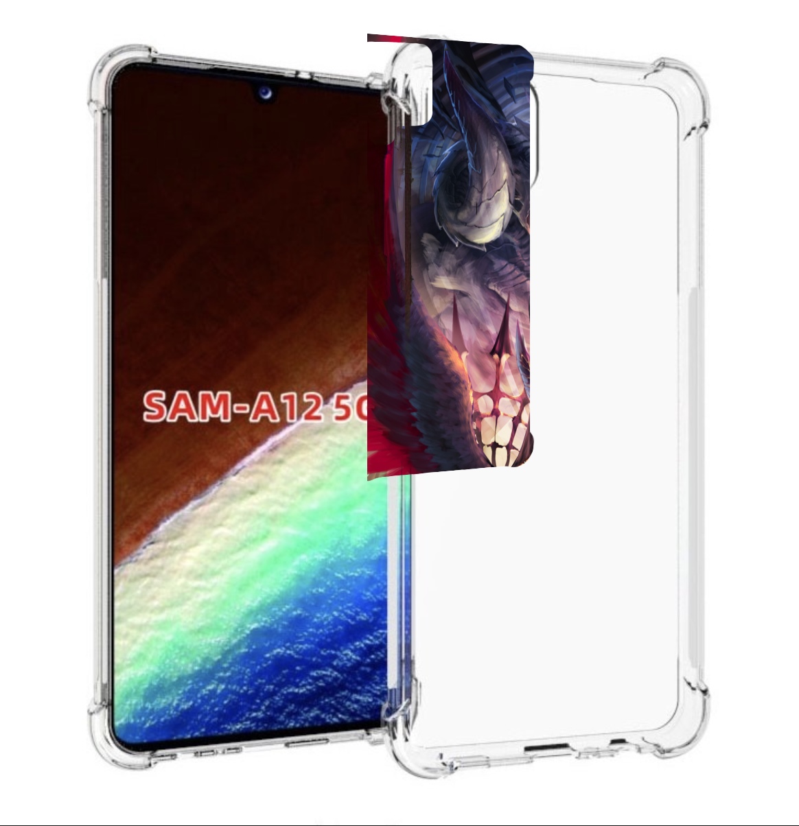 

Чехол MyPads девушка с демоном на фоне женский для Samsung Galaxy A12 (SM-A125F) 2020, Прозрачный, Tocco
