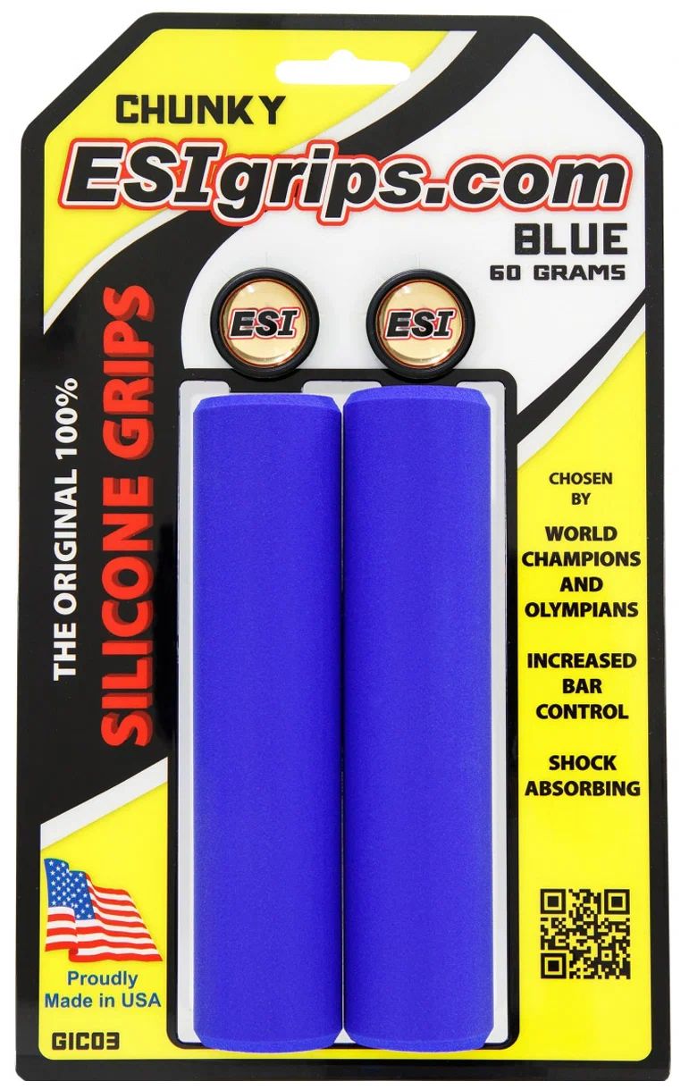 

Грипсы 130мм ESI Chunky с заглушками, 60гр. (blue)