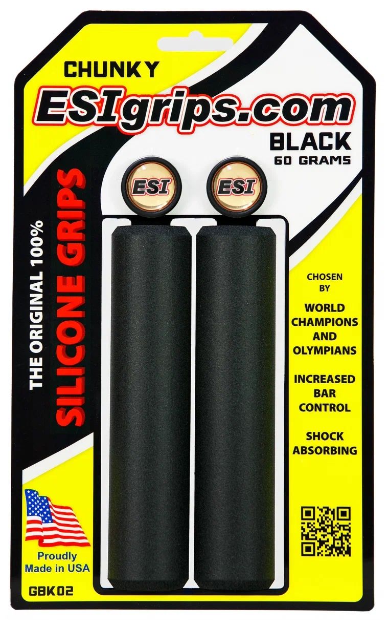 

Грипсы 130мм ESI Chunky с заглушками, 60гр. (black)