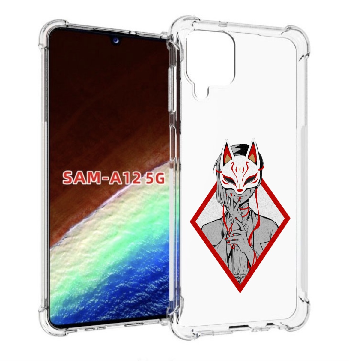 

Чехол MyPads девушка в маске япония для Samsung Galaxy A12 (SM-A125F) 2020/21, Прозрачный, Tocco