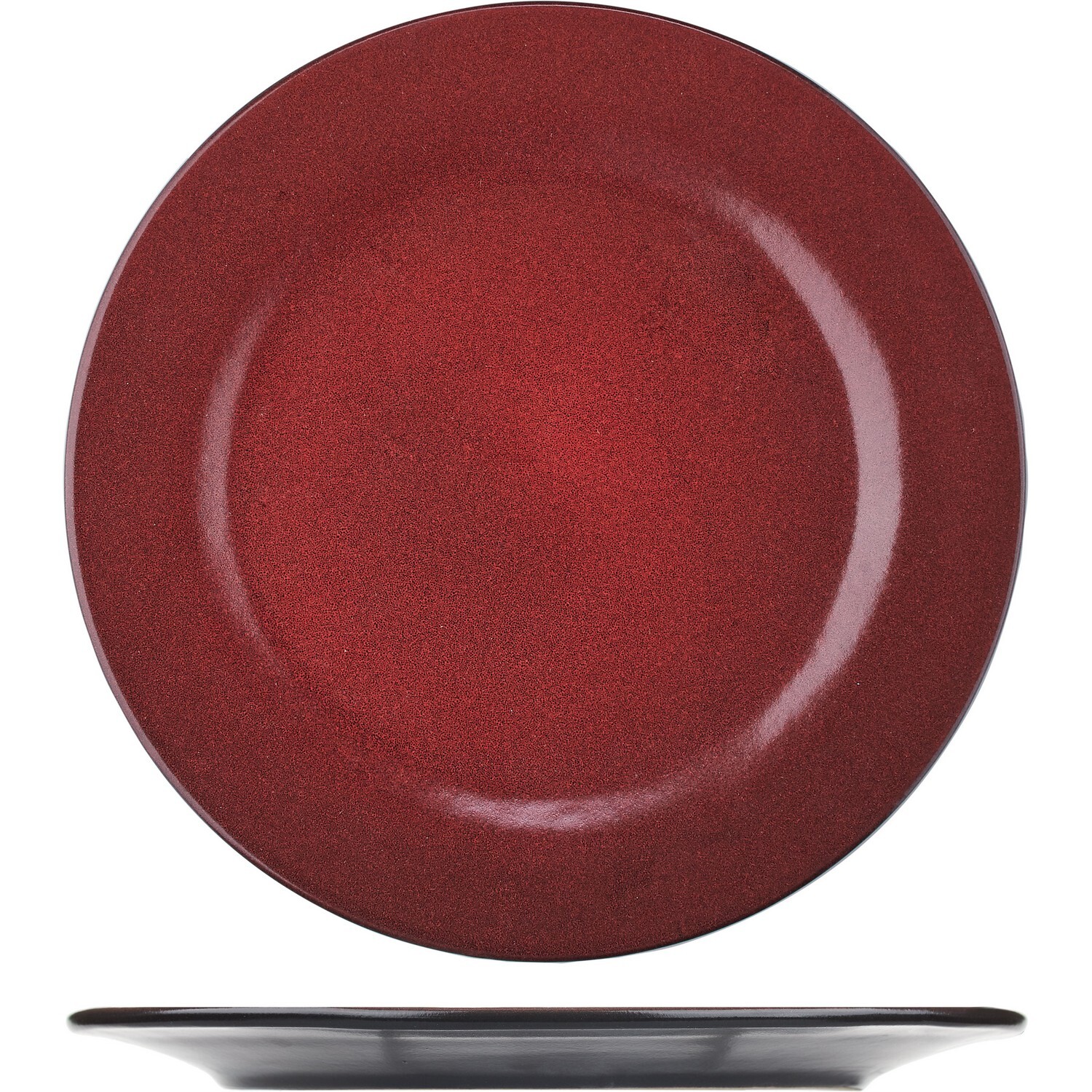фото Тарелка борисовская керамика млечный путь 260х260мм, фарфор, красный-черный
