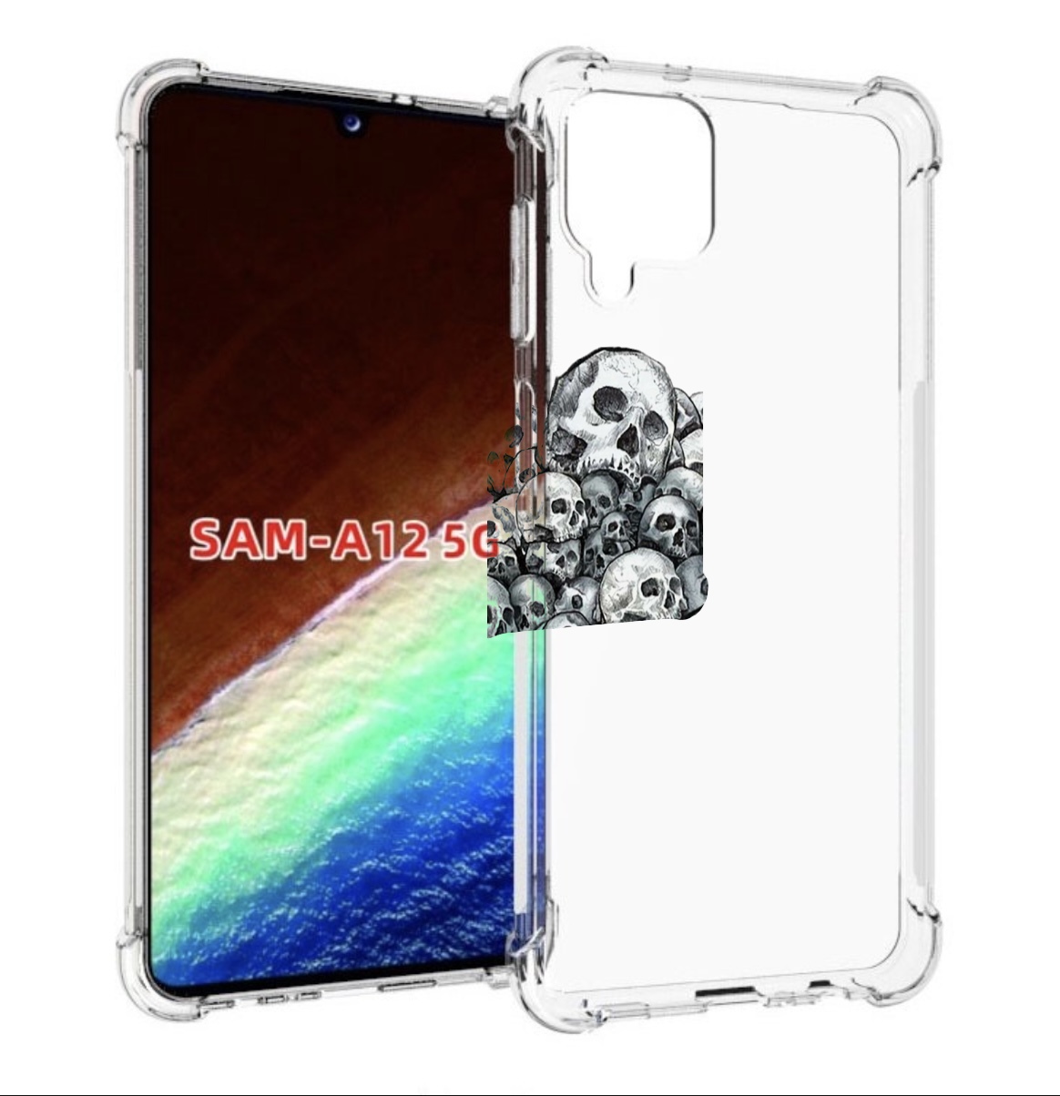 

Чехол MyPads гора из черепов для Samsung Galaxy A12 (SM-A125F) 2020/21/A12 Nacho SM-A127F, Прозрачный, Tocco