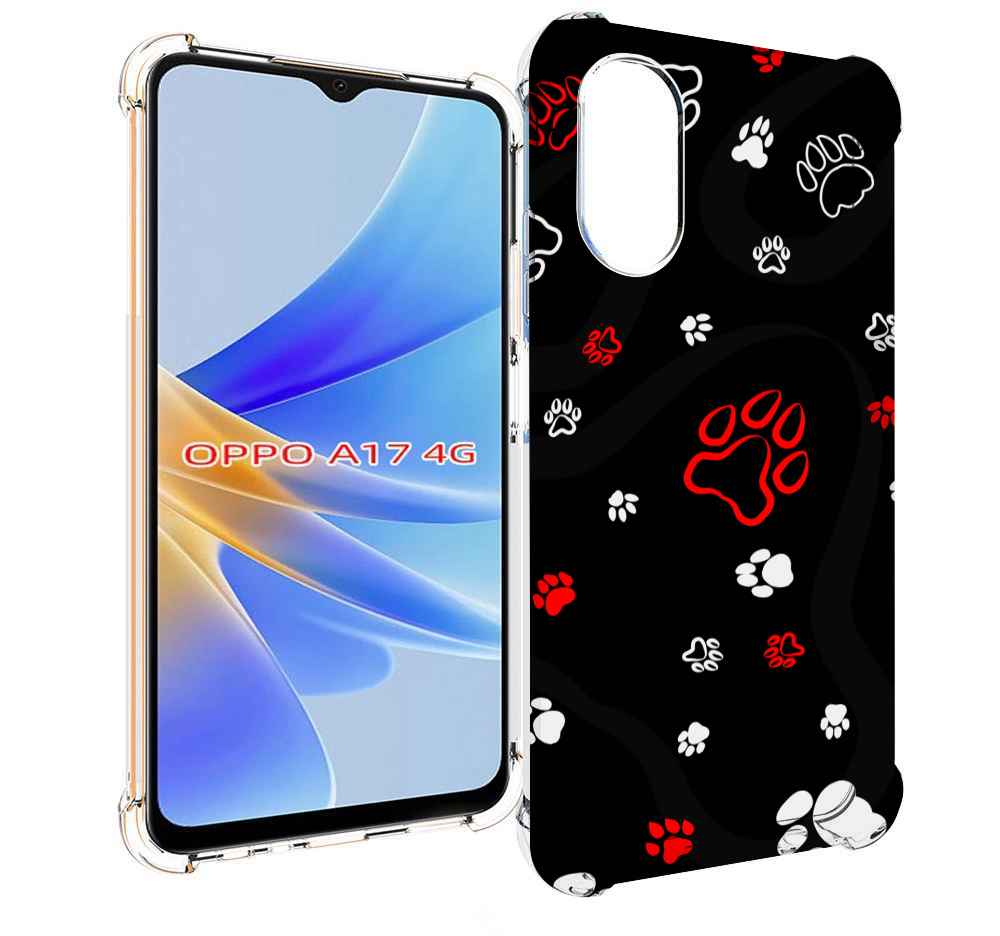 

Чехол MyPads кошачьи-лапки для OPPO A17, Прозрачный, Tocco