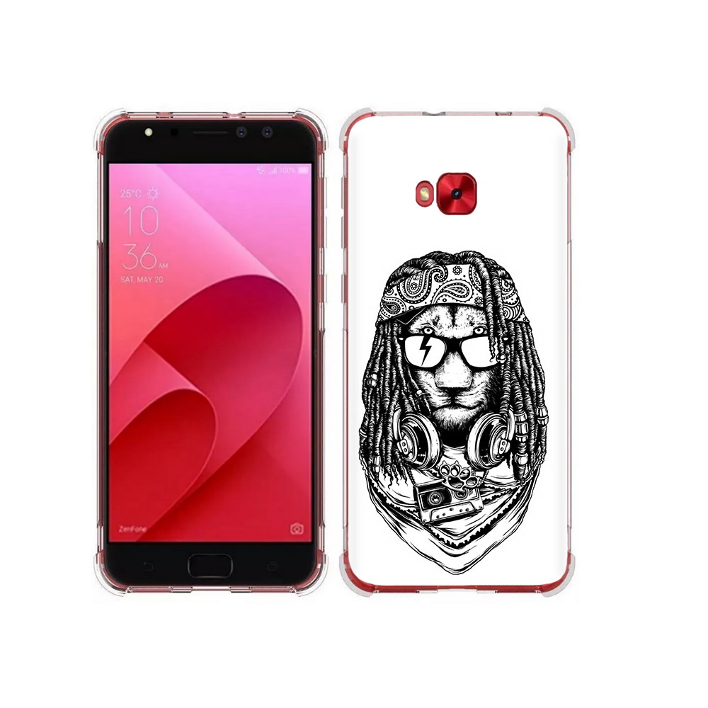 

Чехол MyPads Tocco для Asus ZenFone 4 Selfie дреды льва (PT76274.652.338), Прозрачный, Tocco