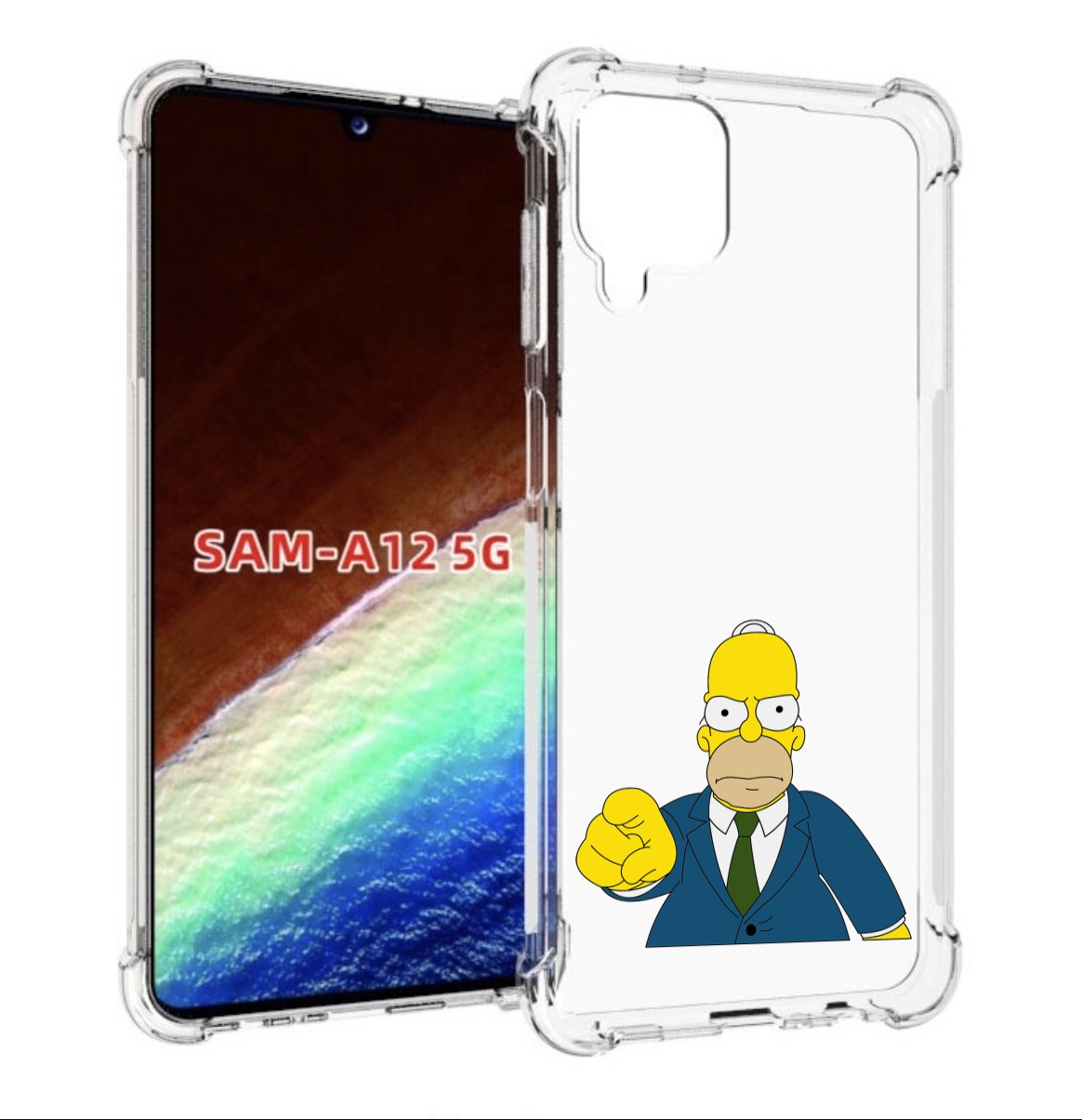 

Чехол MyPads гомер-злой для Samsung Galaxy A12 (SM-A125F) 2020/21/A12 Nacho SM-A127F, Прозрачный, Tocco