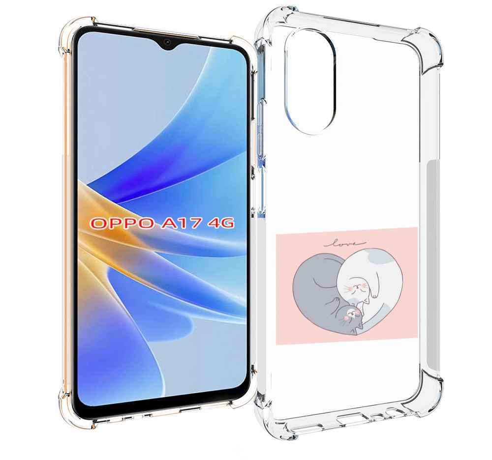 

Чехол MyPads котики-в-форме-сердца для OPPO A17, Прозрачный, Tocco