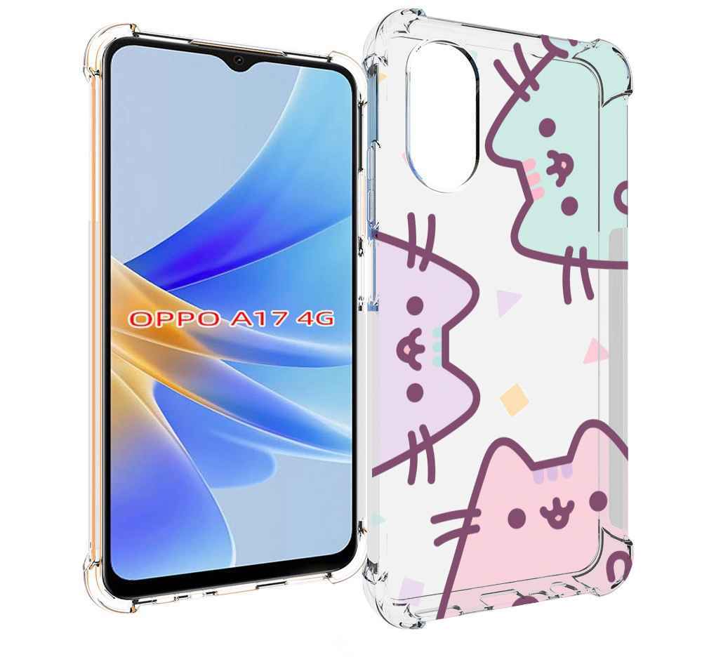 

Чехол MyPads котики зеленый фиолетовый розовый женский для OPPO A17, Прозрачный, Tocco