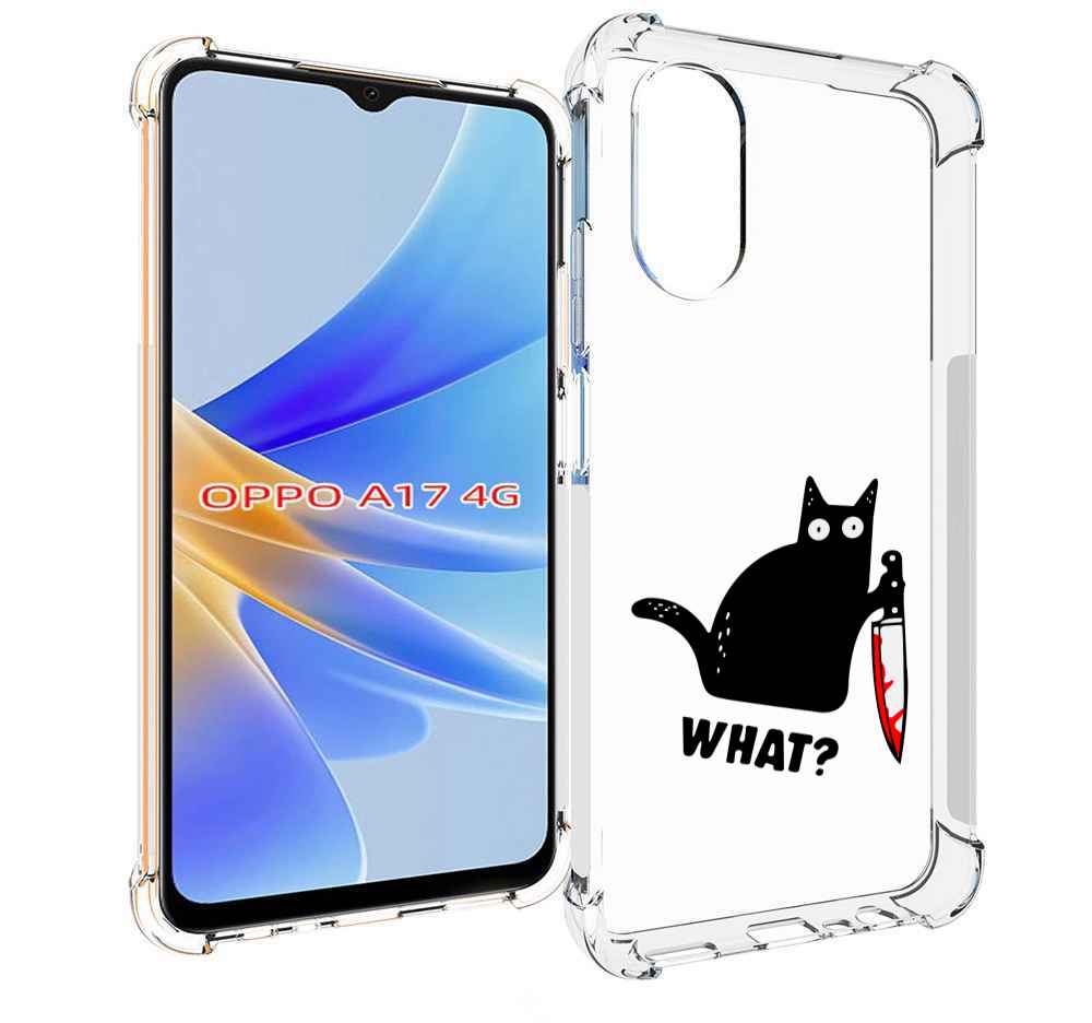

Чехол MyPads котик-убийца для OPPO A17, Прозрачный, Tocco