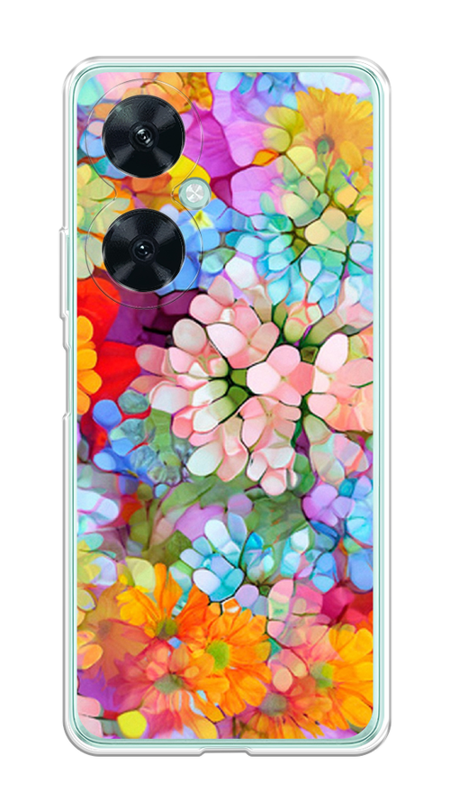 

Чехол на Huawei Nova 11i "Цветы витраж", Оранжевый;розовый;голубой, 6121750-3