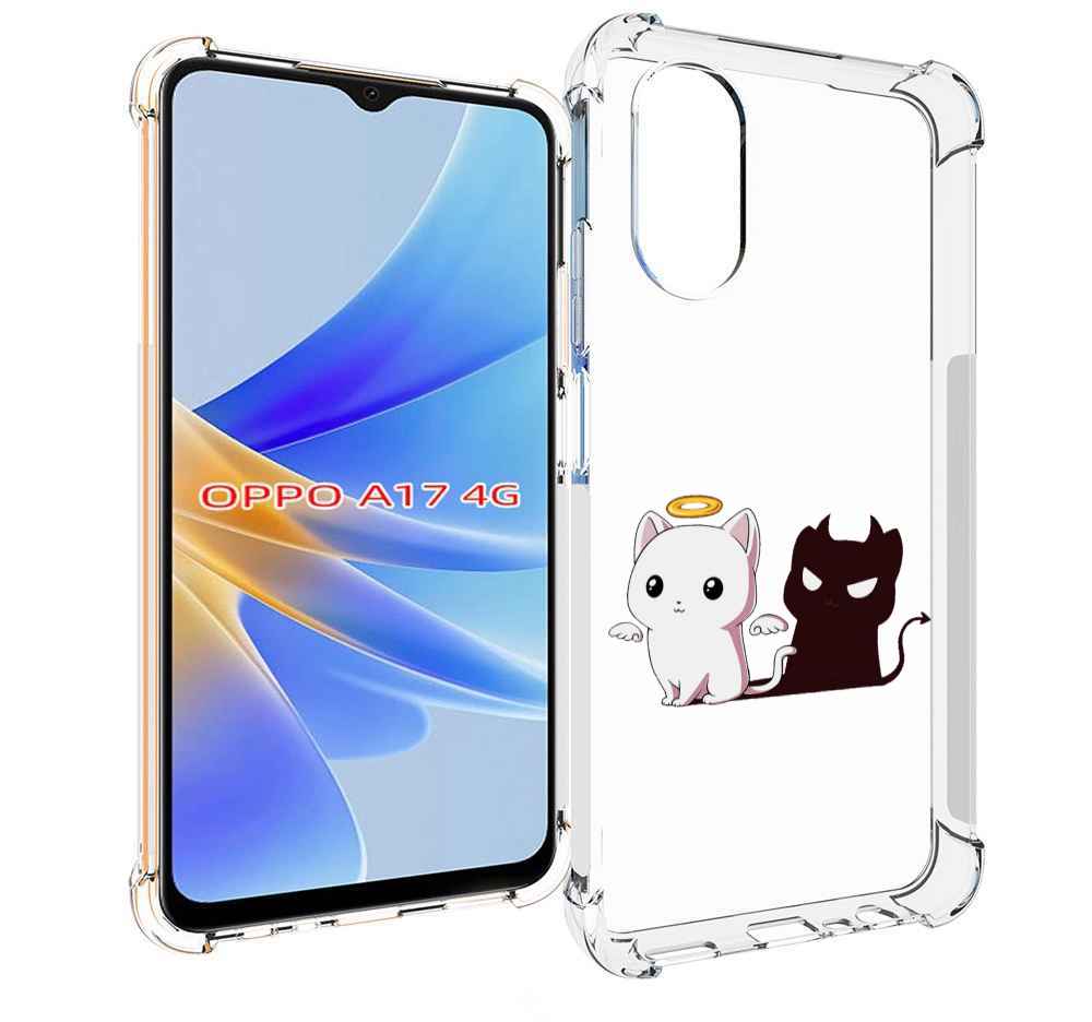 

Чехол MyPads котик-с-злой-тенью для OPPO A17, Прозрачный, Tocco