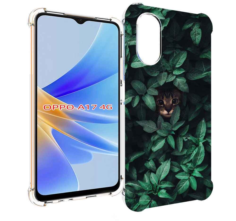 

Чехол MyPads котенок в листьях для OPPO A17, Прозрачный, Tocco
