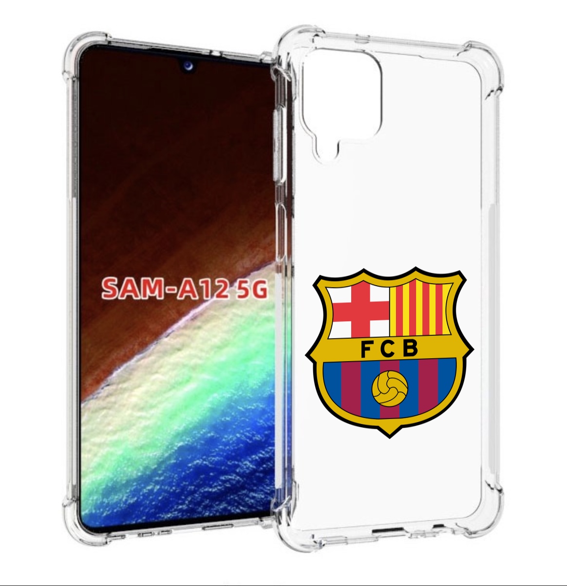 

Чехол MyPads ФК FCB Барселона для Samsung Galaxy A12 (SM-A125F) 2020/21/A12 Nacho SM-A127F, Прозрачный, Tocco