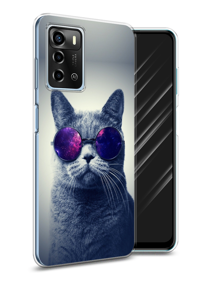 

Чехол Awog на ZTE Blade A72 / ЗТЕ Блэйд A72 "Космический кот", Разноцветный, 135450-1