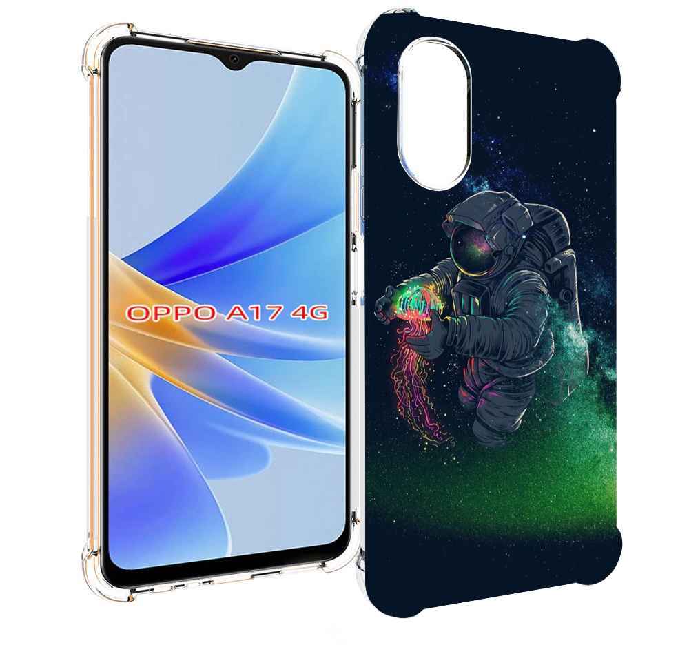 

Чехол MyPads космонавт-с-оружием-арты для OPPO A17, Прозрачный, Tocco