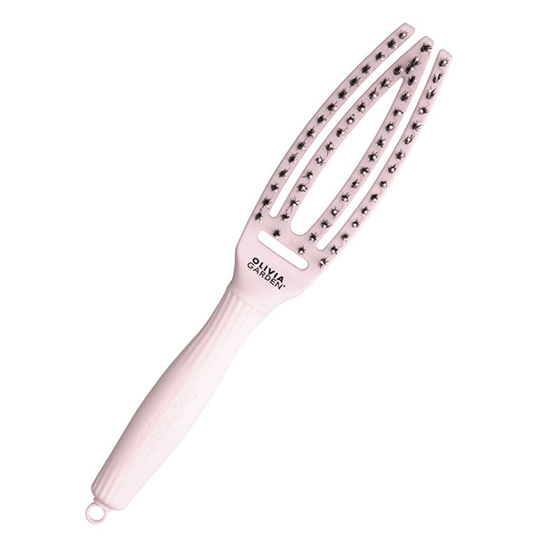 Щетка для волос Olivia Garden Fingerbrush Care Iconic Boar&Nylon Pastel Pink S щетка для волос ceramic ion nano thermic flex boar