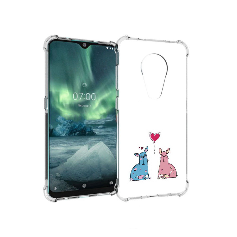 

Чехол MyPads Tocco для Nokia 7.2 Лама любовь (PT139171.105.102), Прозрачный, Tocco