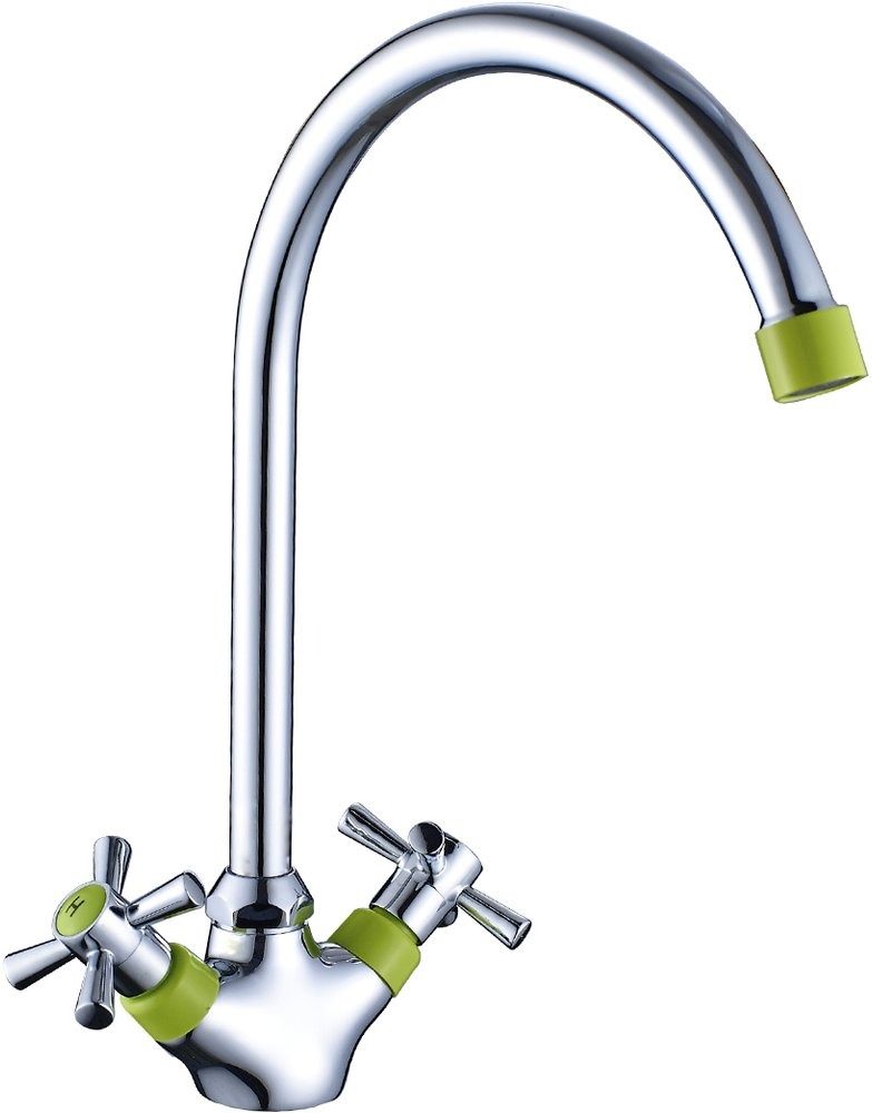 

Смеситель для кухни Decoroom SO51 SO51028-Green, Серебристый;зеленый, SO51 SO51028-Green