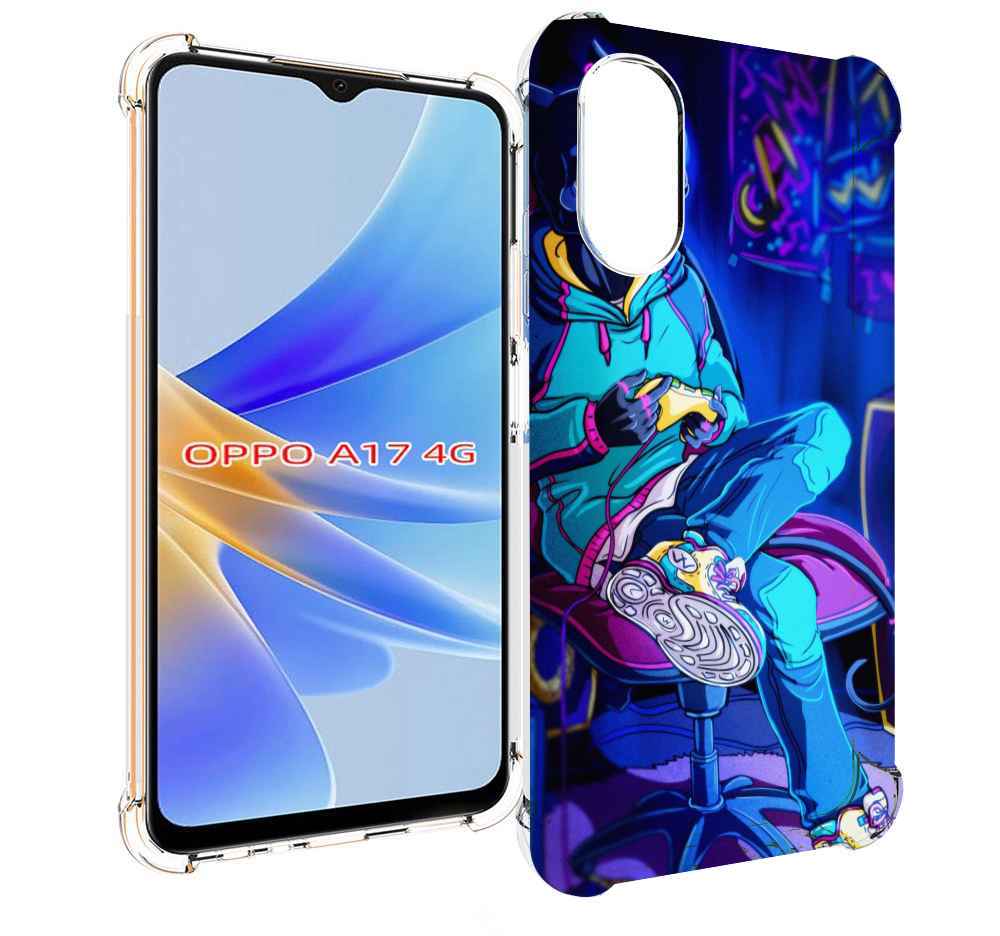 

Чехол MyPads киберпанк игрок для OPPO A17, Прозрачный, Tocco