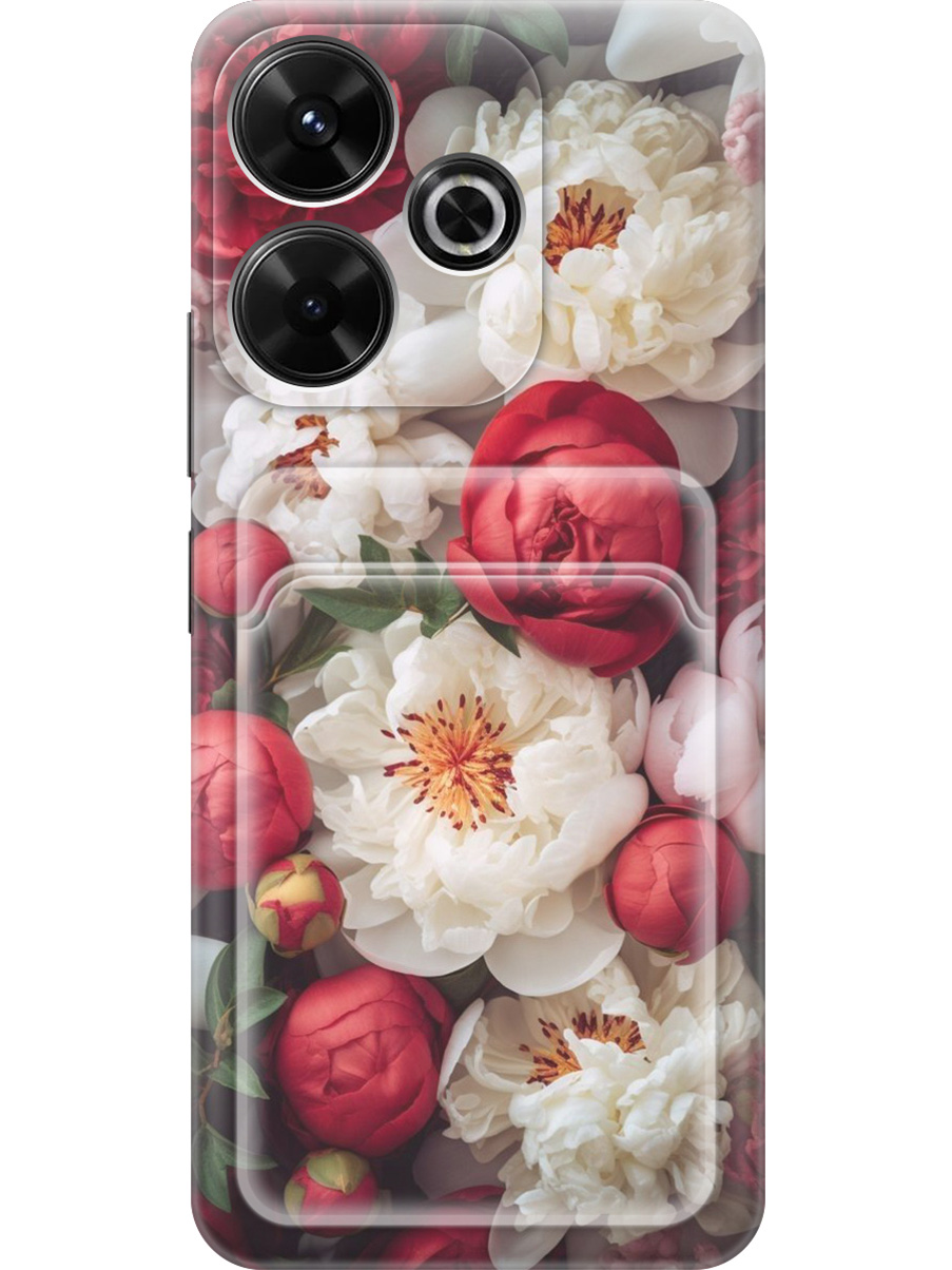 

Силиконовый чехол на Xiaomi Redmi 13 / Redmi Note 13R, Poco M6 4g с принтом 808089, Прозрачный;белый;красный, 783988621