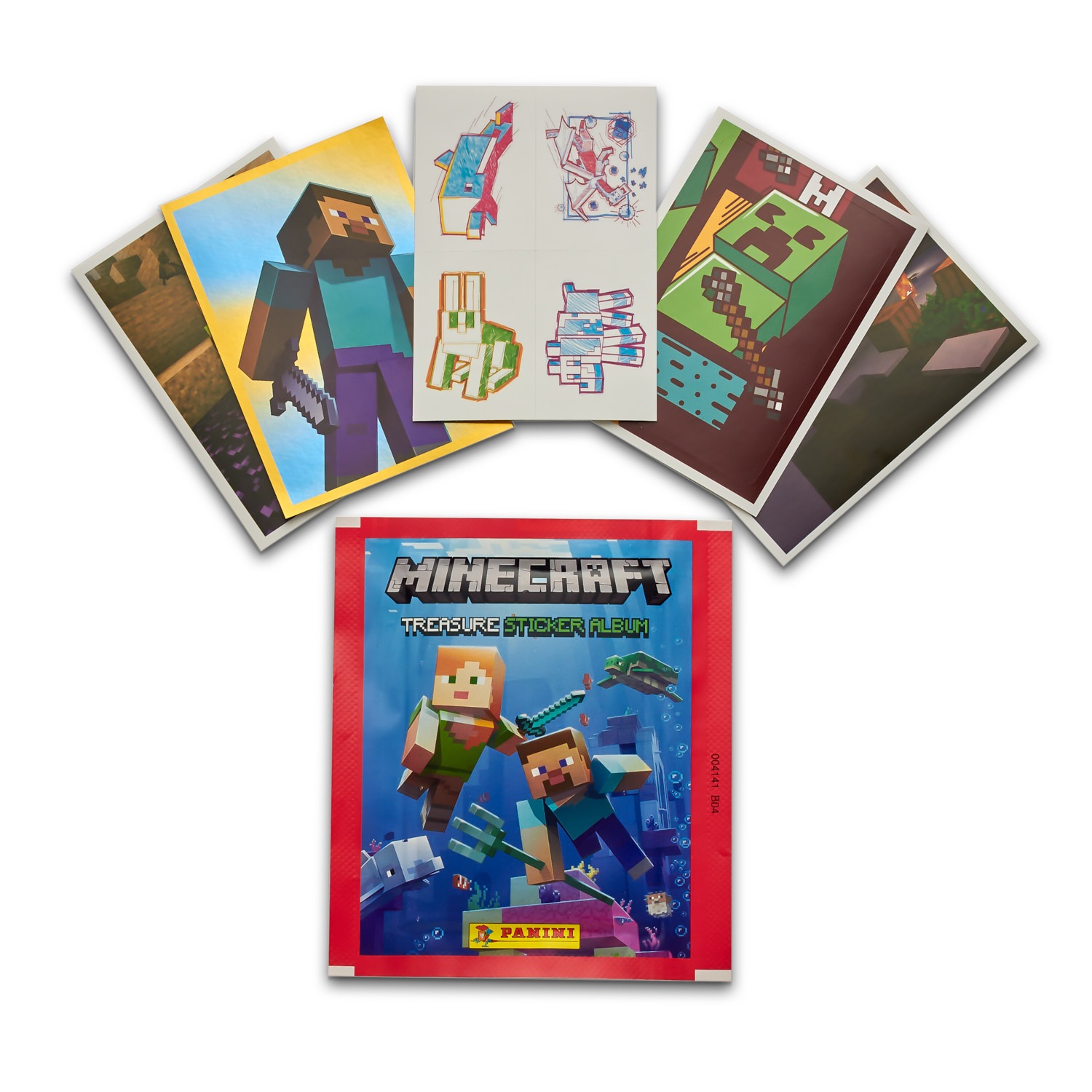 

10 пакетиков наклеек коллекции minecraft от panini