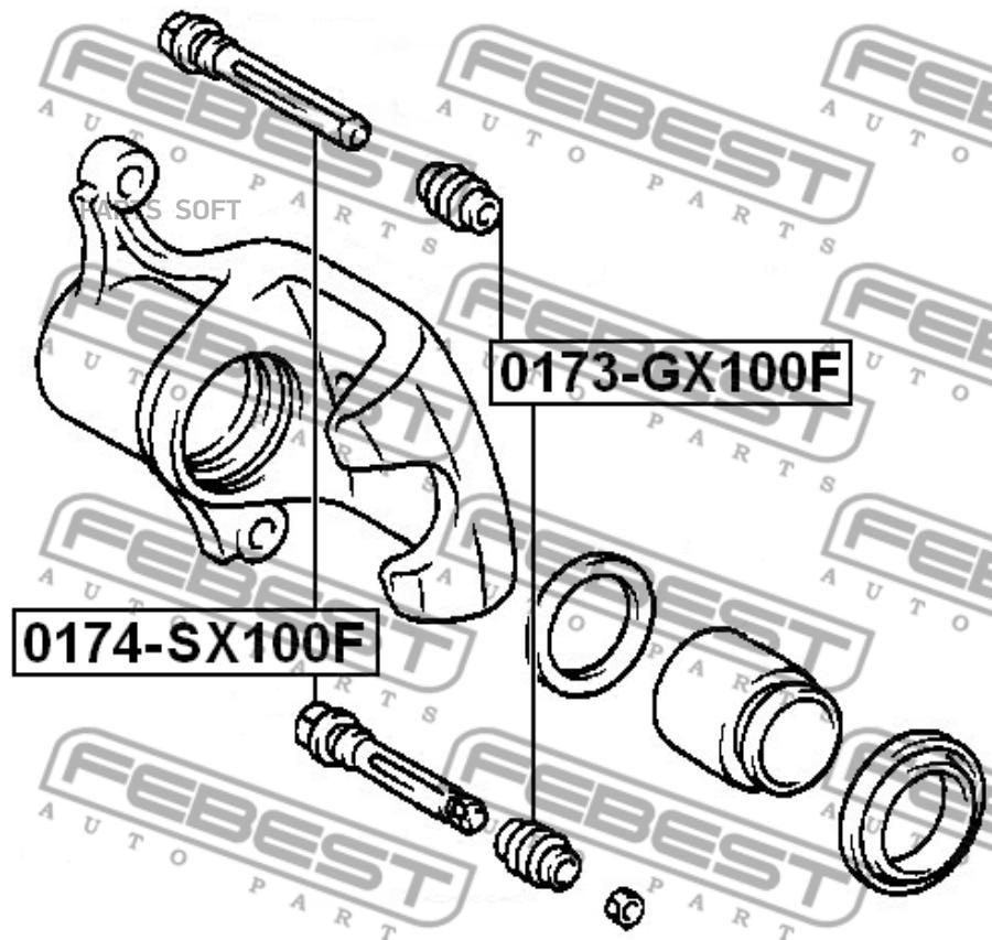 

FEBECT 0173-GX100F Пыльник втулки направляющей суппорта тормозного переднего 0173-GX100F