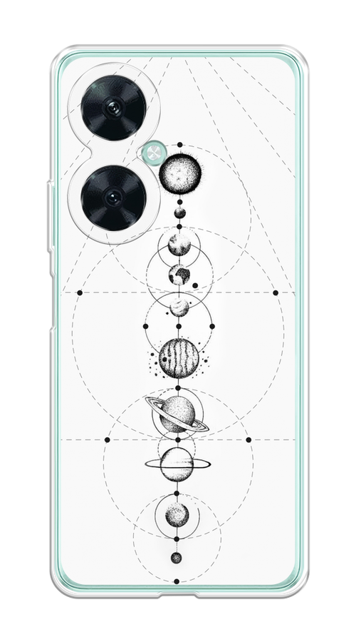 

Чехол на Huawei Nova 11i "Парад планет", Серый, 6121750-2