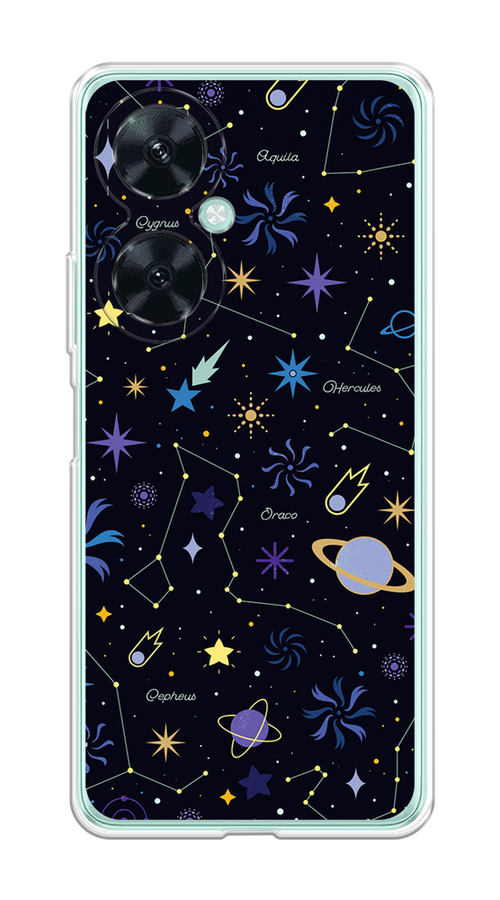 

Чехол на Huawei Nova 11i "Цветной космос", Желтый, 6121750-2