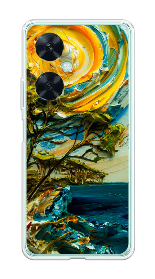 

Чехол на Huawei Nova 11i "Солнце живопись", Желтый;синий, 6121750-4