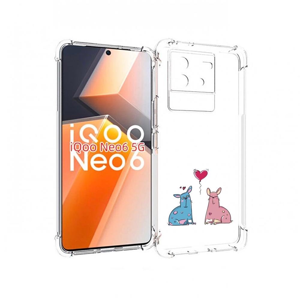 

Чехол MyPads Лама любовь для Vivo iQoo Neo 6 5G, Прозрачный, Tocco