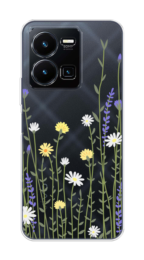 

Чехол на Vivo Y35 4G "Ромашка и лаванда", Зеленый;желтый;прозрачный, 267250-1