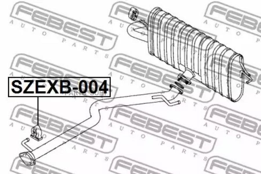 FEBECT SZEXB004 SZEXB-004_подушка крепления глушителя!\ Suzuki Escudo/Grand Vitara 06-14