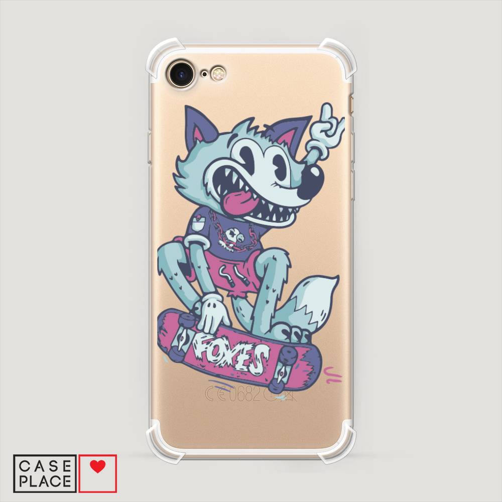 

Чехол Awog на Apple iPhone 8 / Айфон 8 "Foxes", Разноцветный, 10851-1
