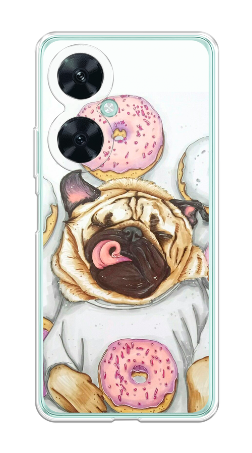 

Чехол на Huawei Nova 11i "Счастливый мопс", Розовый;бежевый;коричневый, 6121750-1