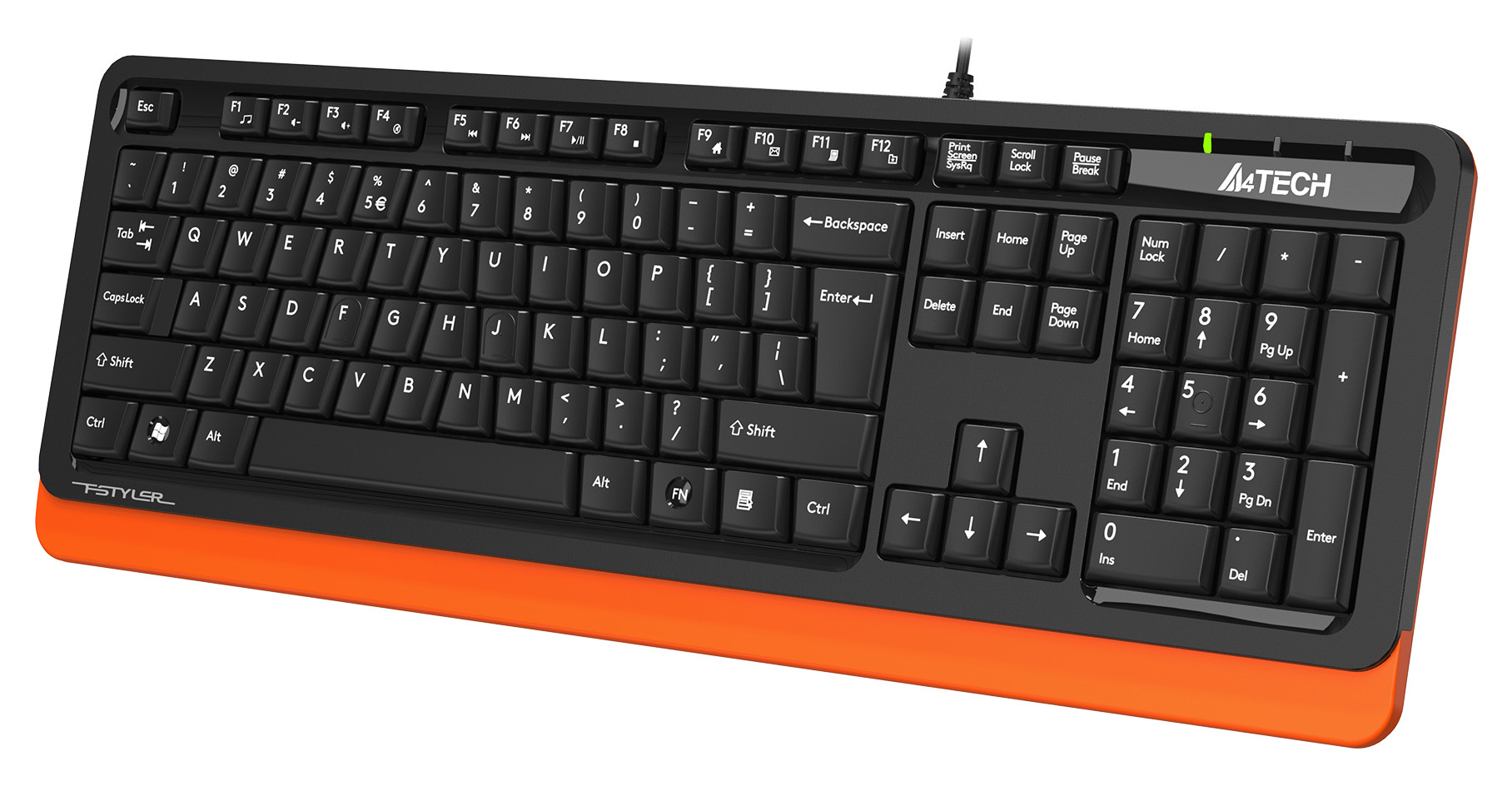 Проводная клавиатура A4Tech Fstyler FKS10 Black/Orange