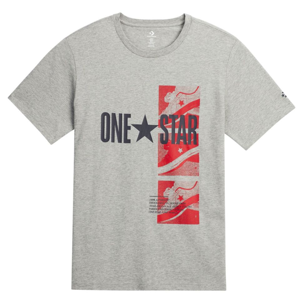 

Футболка мужская Converse 10023258001 серая L, 10009128035