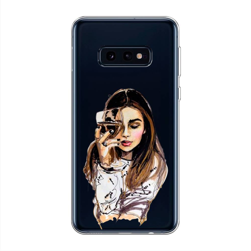 

Чехол Awog на Samsung Galaxy S10E "Девушка с бокалом", Разноцветный, 27250-7