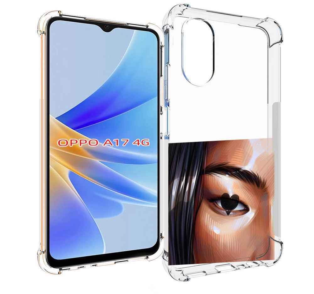 

Чехол MyPads зрачок-сердце женский для OPPO A17, Прозрачный, Tocco