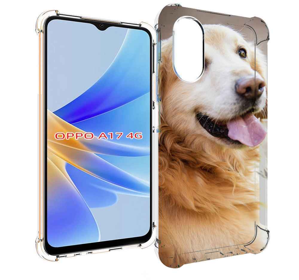 

Чехол MyPads золотистыи ретривер для OPPO A17, Прозрачный, Tocco